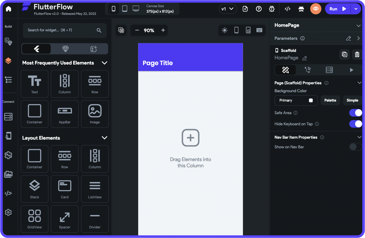 FlutterFlow Designing User Interface